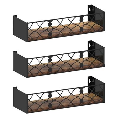 Estantes de pared decorativos rústicos para el salón