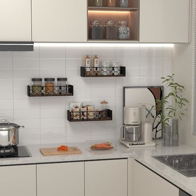 Estantes de pared decorativos rústicos para el salón