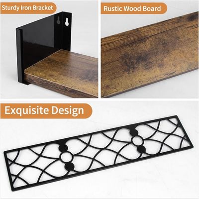 Estantes de pared decorativos rústicos para el salón