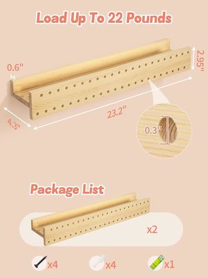 Estante de pared de madera natural de bricolaje Estantes de pared modernos Estantes de montaje OEM Estante de libros