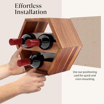 3 botellas de Acacia Wine Bottle Holder Estilizado almacenamiento de vino en casa Pedido personalizado aceptado