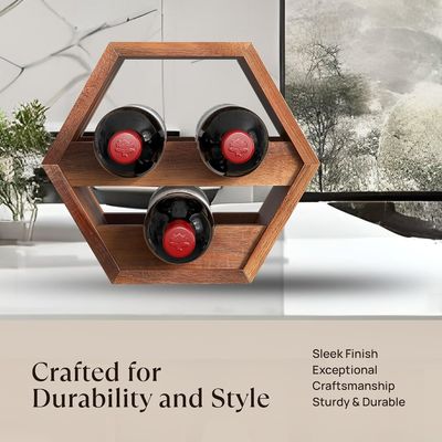 3 botellas de Acacia Wine Bottle Holder Estilizado almacenamiento de vino en casa Pedido personalizado aceptado