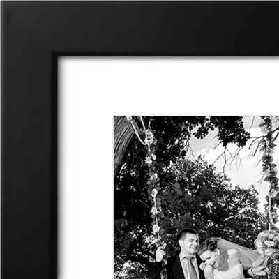 Logotipo personalizado de madera tamaño 12X16 8X12 marco de imagen con esterilla y vidrio resistente a las roturas