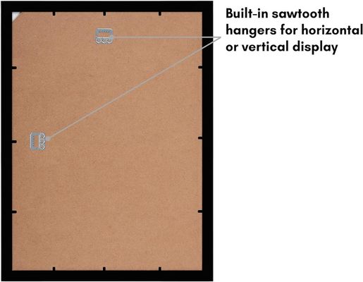 Logotipo personalizado de madera tamaño 12X16 8X12 marco de imagen con esterilla y vidrio resistente a las roturas