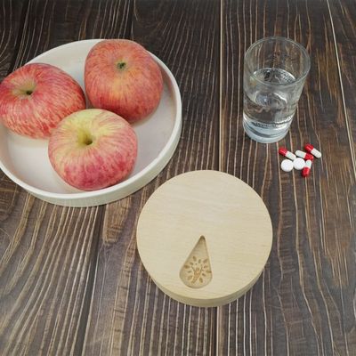 Organizador de píldoras semanales de madera para medicamentos y vitaminas