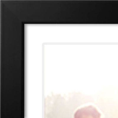 8X24 4X6 Cuadro fotográfico de madera de ingeniería negra con logotipo personalizado de vidrio resistente a las roturas