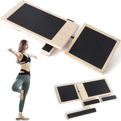 ArtDecor Tabla de madera oscilante antideslizante Exercitador de pie único para entrenamiento de rodilla y tobillo