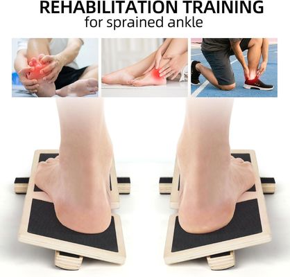ArtDecor Tabla de madera oscilante antideslizante Exercitador de pie único para entrenamiento de rodilla y tobillo