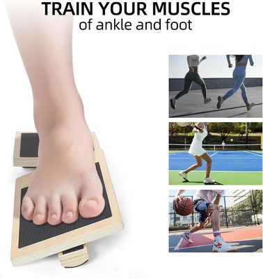 ArtDecor Tabla de madera oscilante antideslizante Exercitador de pie único para entrenamiento de rodilla y tobillo