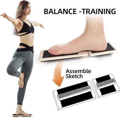 ArtDecor Tabla de madera oscilante antideslizante Exercitador de pie único para entrenamiento de rodilla y tobillo