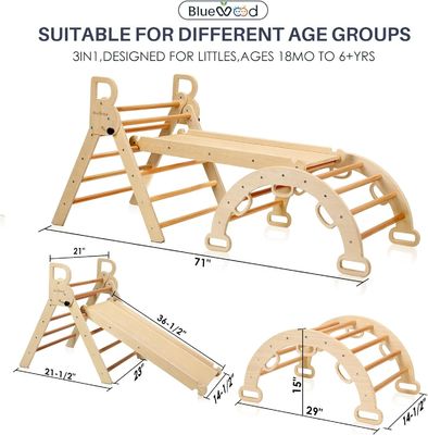 Diseño funcional Conjunto de toboganes de escalada de triángulo plegable multifunción para entrenamiento de equilibrio