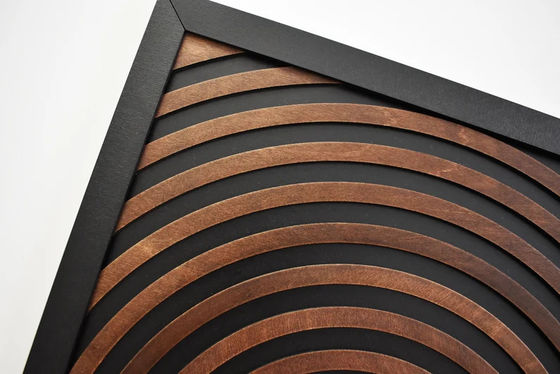 Supermercado debe tener un conjunto de 3 grandes paneles de arte de pared de madera enmarcada texturizada geométrica