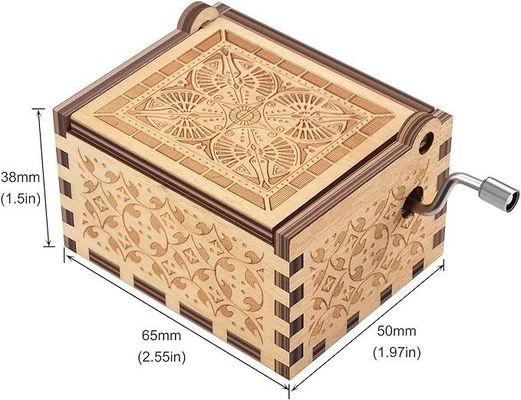 Paquete de regalo Cajas de música de madera sólida para cumpleaños Navidad San Valentín