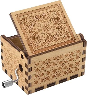 Paquete de regalo Cajas de música de madera sólida para cumpleaños Navidad San Valentín
