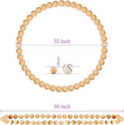 Hula de madera natural hecha a mano, gancho de ejercicios ponderado para el fitness 8.4 x 8.4 x 4.1cm