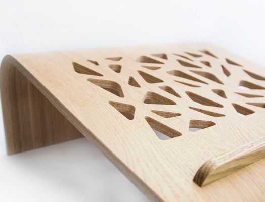 Stand de computadora portátil de madera funcional ahorro de espacio refrigeración ventilación elevador de escritorio de ordenador