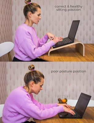 Stand de computadora portátil de madera funcional ahorro de espacio refrigeración ventilación elevador de escritorio de ordenador