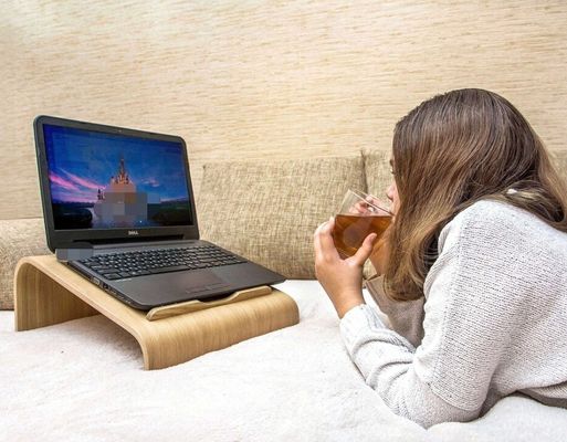 Stand de computadora portátil de madera funcional ahorro de espacio refrigeración ventilación elevador de escritorio de ordenador