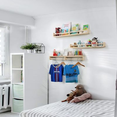 Estante colgante de pared Conjunto de 3 estanterías flotantes de madera para decoración y almacenamiento de la habitación de los niños