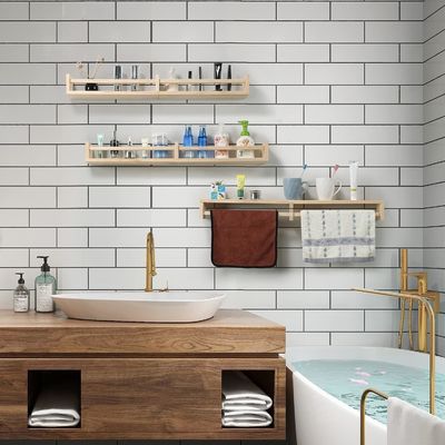 Estante colgante de pared Conjunto de 3 estanterías flotantes de madera para decoración y almacenamiento de la habitación de los niños