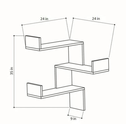 Estante de pared de madera ajustable para logotipo personalizado tamaño mobiliario para el hogar moderno decorativo