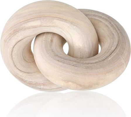 Decoración de cadenas de madera tallada a mano estilo rústico natural para la decoración del salón