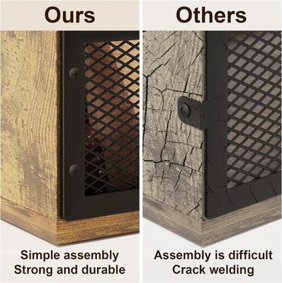 Caja de almacenamiento de discos de vinilo marrón retro para caja de discos LP resistente y diseño funcional