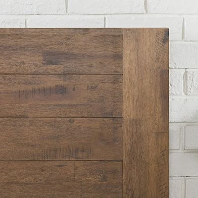 Cuadro de cama de plataforma de madera de pino de gran cantidad con cabecera y soporte de pizarra de madera