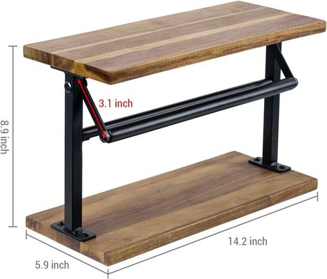 Mejore su cocina con este porta toallas de papel de madera de acacia sólida y estante de exhibición superior