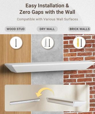 Y Embalaje de correo Moderno Logotipo personalizado Conjunto de 2 estanterías flotantes montadas en la pared para decoración de pared