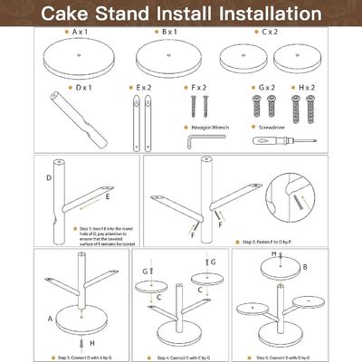 Diseños personalizados 4 Niveles de pastel de bambú soporte para fiestas frutas aperitivos servir bandeja