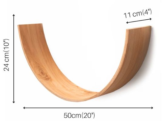Estante curvo de madera para papel higiénico La combinación perfecta de forma y función