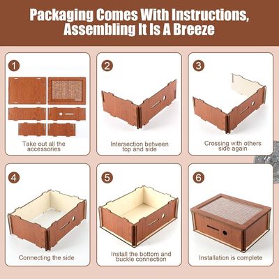 Caja de ahorro de efectivo ambiental TIMBER Ahorrador de efectivo de madera con objetivo de dinero y números