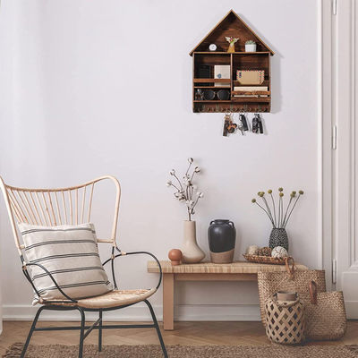 Mejora tu decoración de entrada con nuestra llave de montaje de pared BAMBOO y portacorreo 41x13.5x2cm
