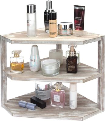 Recaudador de esquina de cocina de madera 3 capas Organizador de almacenamiento para artículos de cocina