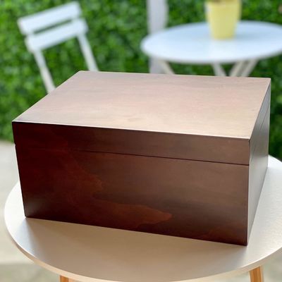 Caja decorativa de recuerdos de madera con tapa Impresión de madera Manipulación Estampado