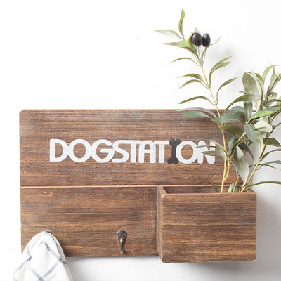 Decoración moderna negra Cubo cuadrado de madera Estante flotante con logotipo personalizado