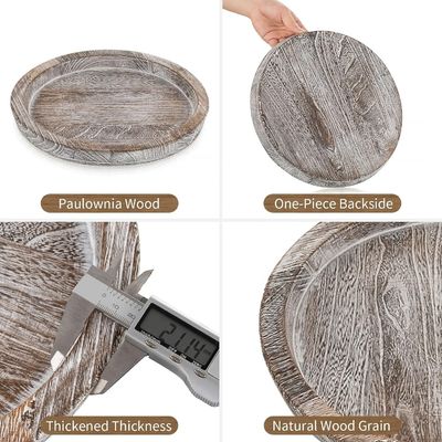 Rustico Tealight de ceniza bandeja de la mesa de la granja pequeña centro de la mesa con logotipo personalizado