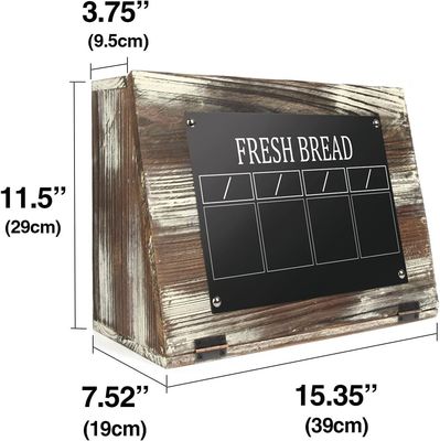 Organizador de mesa hecha a mano para el pan de madera de color simple o como su color artículos domésticos