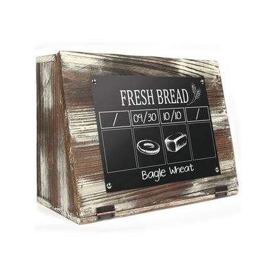 Organizador de mesa hecha a mano para el pan de madera de color simple o como su color artículos domésticos