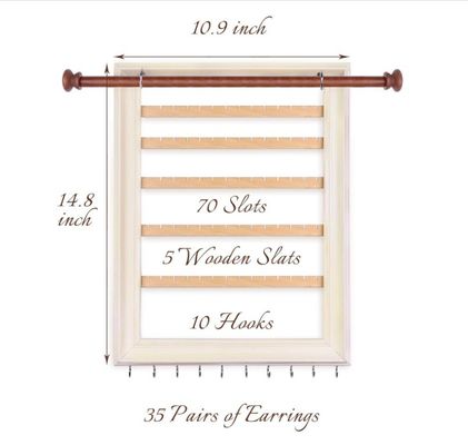 Display de joyería de pared con brazalete Display de collar y bastón