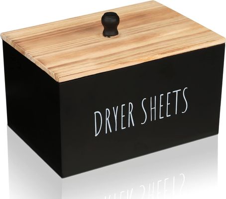 Artesanía de regalo caja de madera negra contenedor rectángulo moderno de ahorro de espacio hojas dispensador
