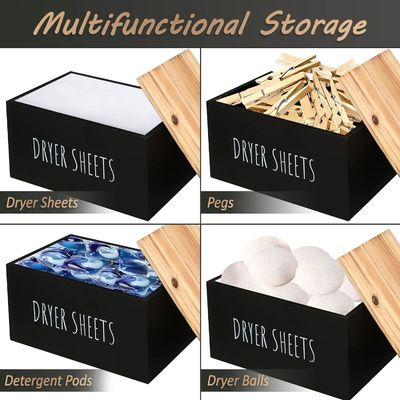 Artesanía de regalo caja de madera negra contenedor rectángulo moderno de ahorro de espacio hojas dispensador