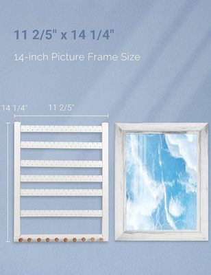 Fácil de ensamblar de madera de haya sólida oreja colgante colgante colgador organizador de joyas montaje de pared