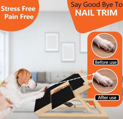 Tabla de rasguño de uñas de perro de madera tabla de archivo de uñas de estilo óseo para perros