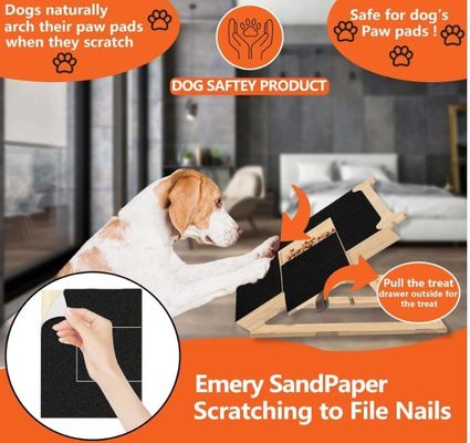 Tabla de rasguño de uñas de perro de madera tabla de archivo de uñas de estilo óseo para perros