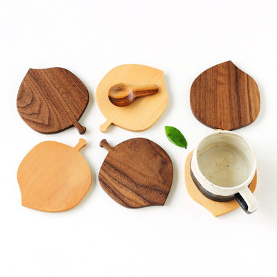 10X0.9cm Coasters de sublimación personalizados para bebidas de madera redonda de bambú