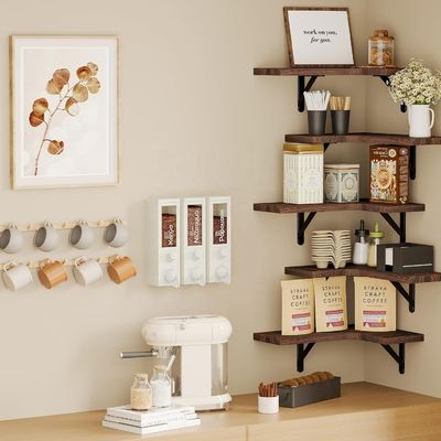 Estantes de almacenamiento de baño colgantes Estante de pared montado con aparato de cocina de sujeción