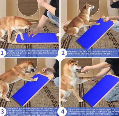 Pad de rascado para uñas de perro de madera ventajoso tablero de rascado de madera de gran cantidad para perros