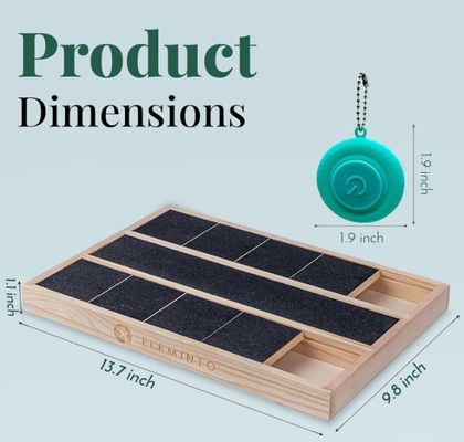 Caja de rasguño de uñas de perro de madera OEM con divisor de alimentos
